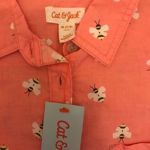 NWT Cat & Jack Button Up-Girls Size 7-8